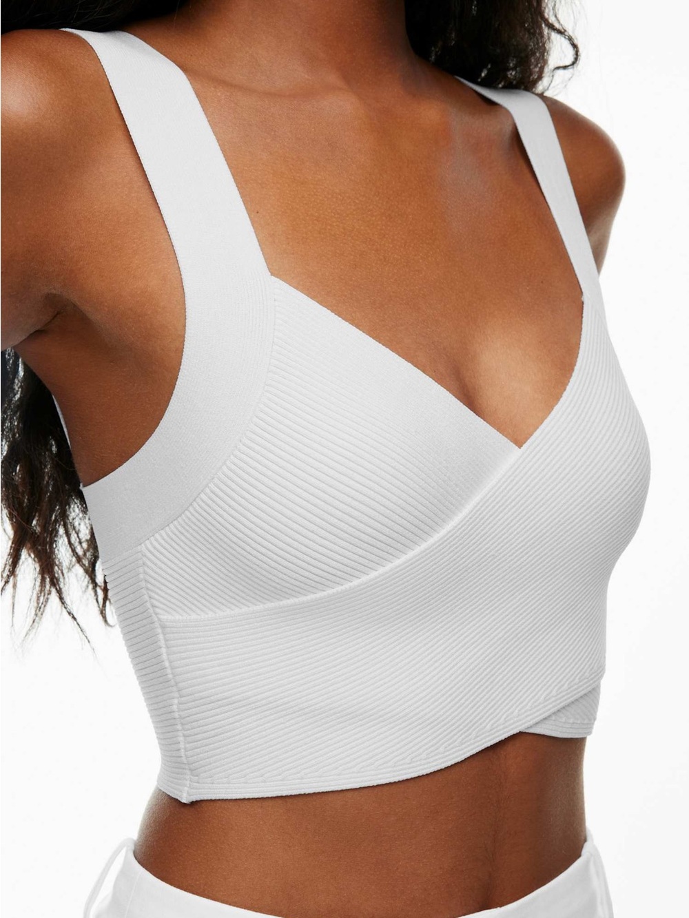 NWOT Aritzia Babaton Sculpt Knit Greek Tank in White